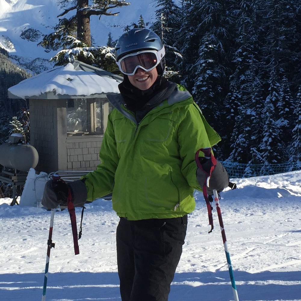 North face lime green ski snowboard coat